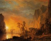 阿尔伯特 比尔施塔特 : Sunset in the Rockies